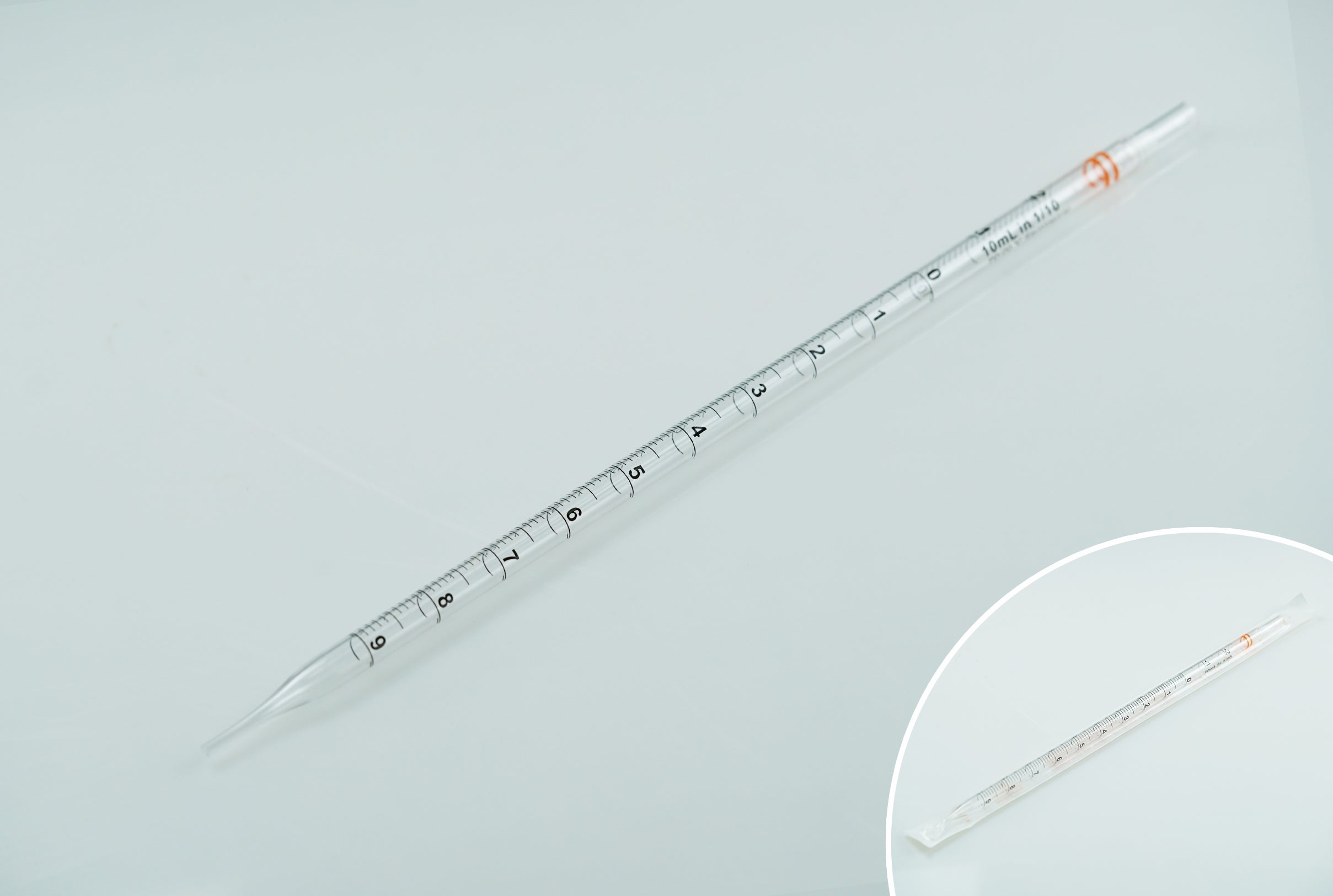 NEST 10mL Serological Pipette — individually wrapped, sterile, color-coded orange