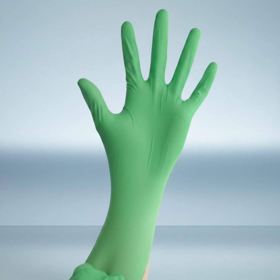 SHOWA 4mil Green Biodegradable Nitrile Gloves | Innovative Bioscience