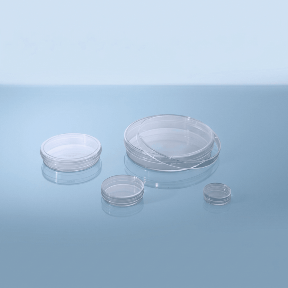 Cell Culture Dishes with Grip Ring - Size Comparison