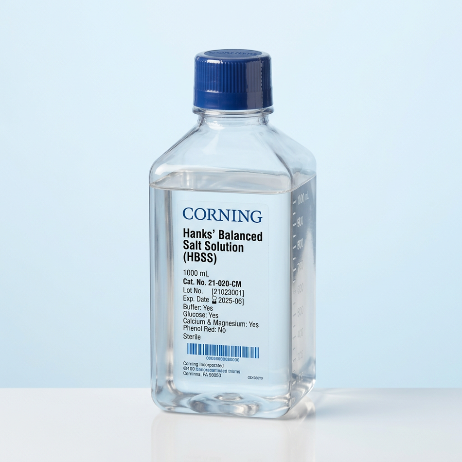 Corning HBSS Hanks Balanced Salt Solution 1L Bottle