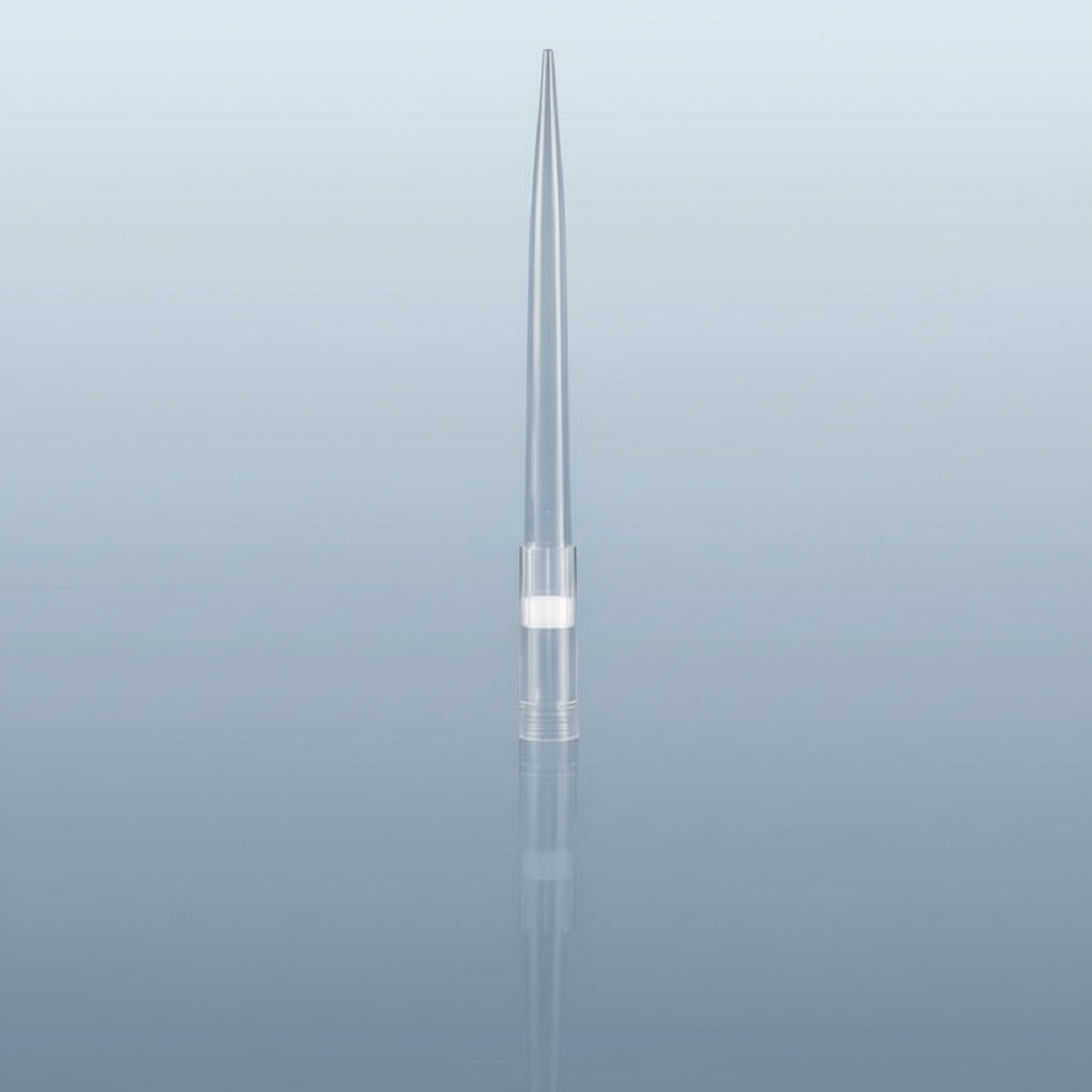NEST 1000µL Filter Pipette Tip — closeup showing white aerosol barrier filter element inside tip