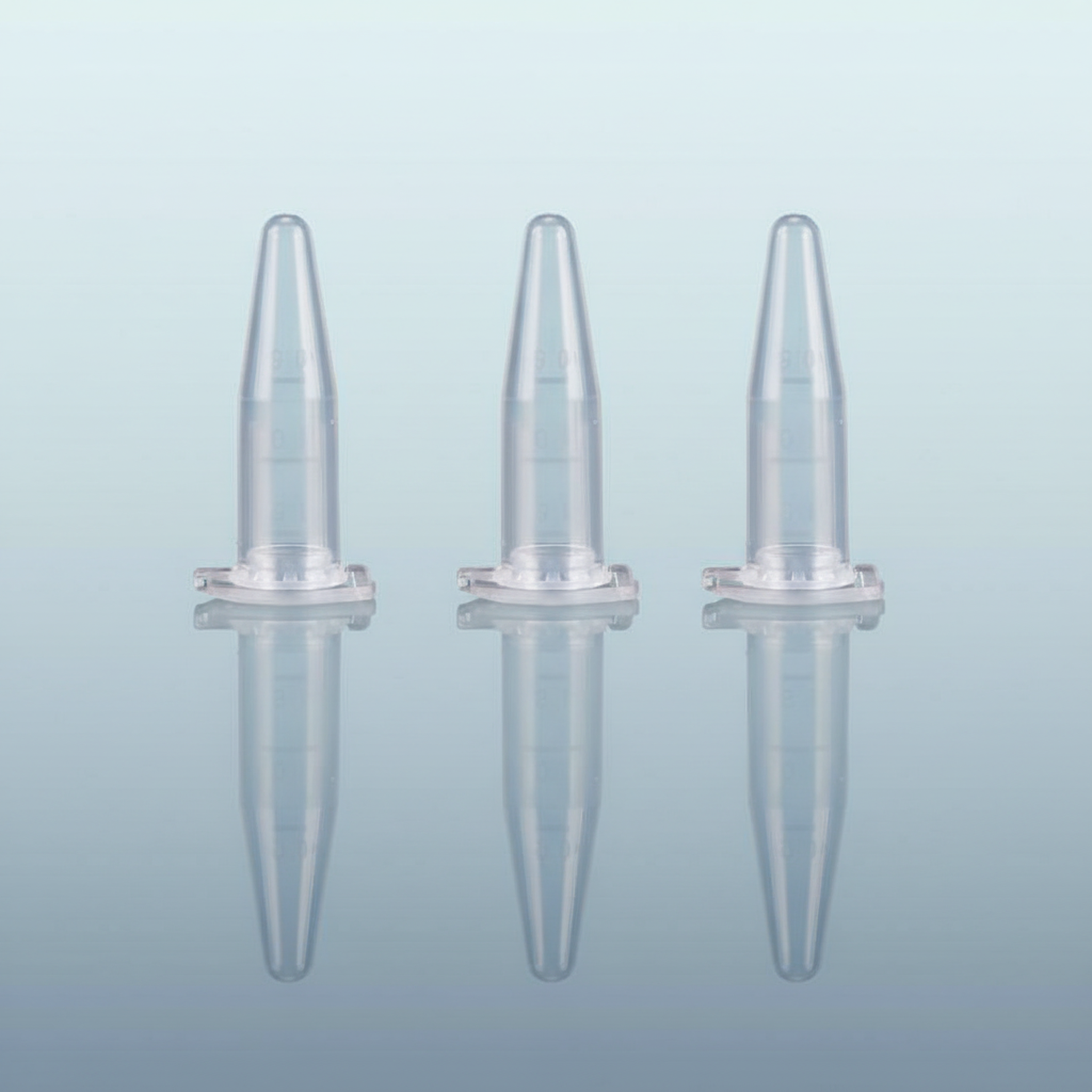 NEST Microcentrifuge Tubes — three 1.5mL clear tubes with caps closed showing graduations