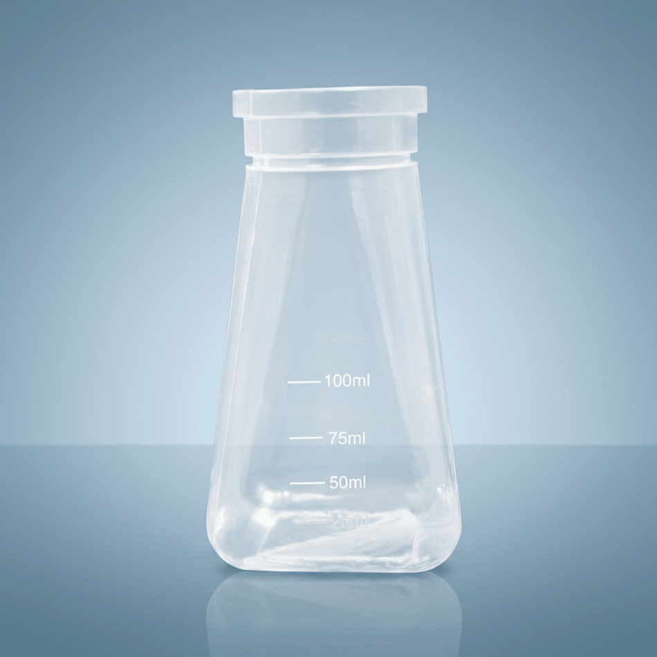 Square Bottom Drosophila Bottles - Polyethylene Wide Ledge (500/cs)