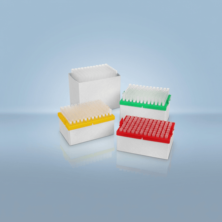 Universal Filter Pipette Tips - EcoRack Packaging Overview (10µL, 20µL, 100µL, 200µL, 1250µL)